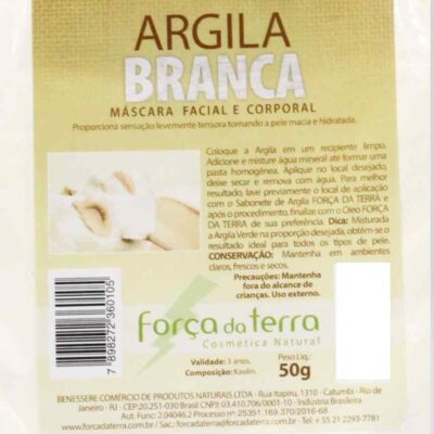 Argila Branca de 50 g – Força da Terra