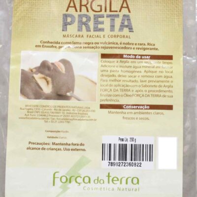 Argila Preta de 250 g – Força da Terra