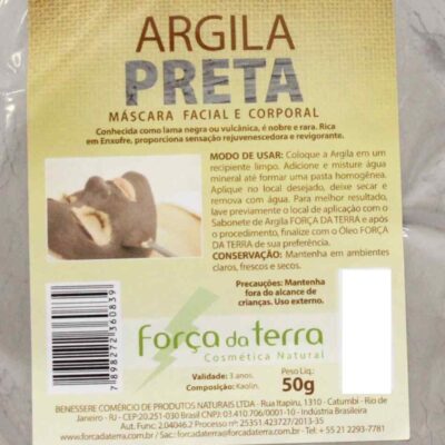 Argila Preta de 50 g – Força da Terra