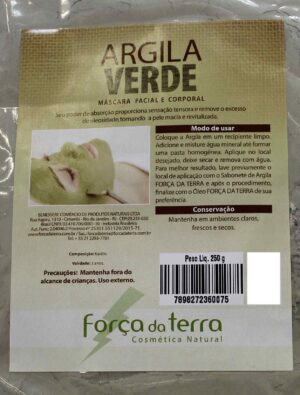 Argila Verde de 250 g - Força da Terra