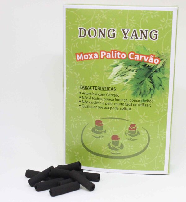 Moxa Palito Prensada Artemísia com Carvão - Pacote com 30