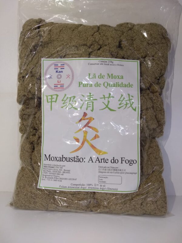 Moxa em lã verde (Pura) 250 gramas - Kan Li - Imagem 2