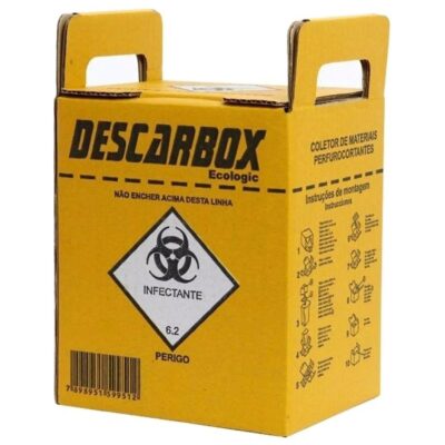 Caixa Coletora de Material Perfuro Cortante – 3 Litros